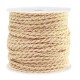 Macramé bead cord twisted 1.5mm Gold-light pink